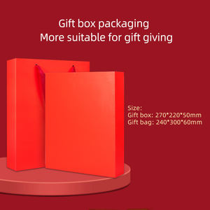 กล่องของขวัญสุดหรูสำหรับพาวเวอร์แบงค์มีสายชาร์จในรถยนต์ USB Flash Drive หูฟังชนิดใหม่สีแดง - Product Image 5