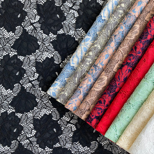 Henry pamuk dantel yeni tasarım iki renkli üç boyutlu büyük çiçek Hollow örgü kumaş dekoratif masa örtüsü için kullanılan - Product Image 5