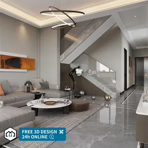 Tek elden çözüm mimari tasarım lüks villa ev dekor 3d render modern iç tasarım