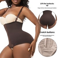 Body gainant amincissant sans couture en nylon pour femme avec boutons, soutien de la taille, rehaussement des hanches et contrôle du ventre, grandes tailles, sous-vêtement polyvalent