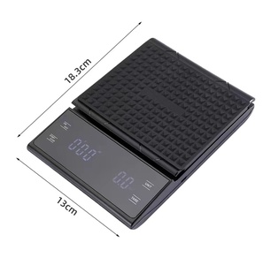 1kg Capacity Digital Display Coffee <strong>Scale</strong> <strong>Electric</strong> Kitchen Timer 0.1g Division ABS Plastic Material <strong>Weighing</strong> Timing Function - Product Image 2