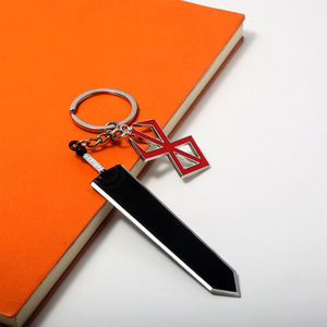 Porte-clés en alliage tressé avec logo rouge, motif épée de Guts le Tueur de Dragons de l'anime <span class=keywords><strong>Berserk</strong></span>, bijou cadeau pour homme - Product Image 4