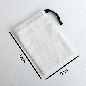 Bolsas de Joyería de Algodón Blanco Minimalistas con Logotipo Personalizado, Bolsas de Lona con Cordón, Bolsas de Joyería con Cordón - Product Image 3