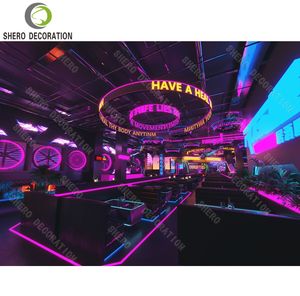 Diseño de discoteca de alta gama, muebles de lujo para discoteca, barra de bar personalizada, luces de DJ para decoración de discotecas - Product Image 4