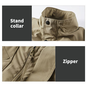 Gilet da lavoro in maglia traspirante con logo personalizzato con più tasche per macchina fotografica gilet da pesca da uomo - Product Image 2