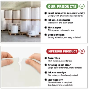 PVC brillo blanco etiqueta Stock autoadhesivo papel poliéster pegatina <span class=keywords><strong>vinilo</strong></span> etiqueta papel Jumbo rollo autoadhesivo rollo <span class=keywords><strong>de</strong></span> etiquetas - Product Image 5