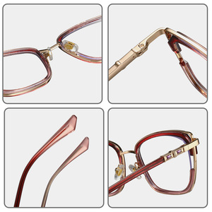 Gafas de moda transfronterizas con montura TR90 para mujer, rectangulares, con protección contra la luz azul, puente medio y lentes AC. - Product Image 5