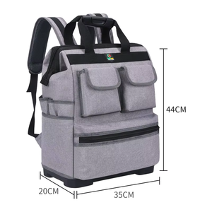 Sac de rangement pour électricien en tissu Oxford de grande capacité, résistant, durable, imperméable, fermeture éclair, sac à dos pour outils - Product Image 3