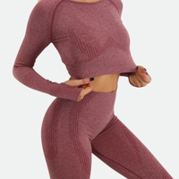 Fabrieksgemaakte 5-delige eco-vriendelijke ademende yogaset met brede tailleband, geprint patroon, plus size, sexy fitness yogasets