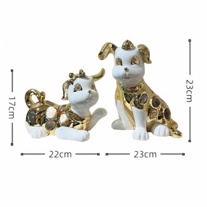 Figura decorativa de cachorro de dibujos animados para la entrada, sala de estar, estantería, mueble de TV, artículo decorativo de mesa, pequeño accesorio, decoración de alta gama - Product Image 5