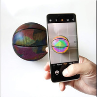 Ballon de basketball réfléchissant et lumineux n°5/n°6/n°7 pour adultes et enfants, entraînement nocturne, garçons et filles, résistant à l'usure, transfrontalier