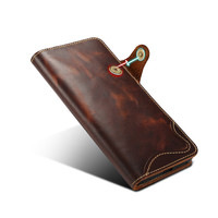 Étui portefeuille à rabat en cuir véritable Denior avec protection d'appareil photo et de l'écran pour la série Note 20/10 (4 emplacements pour cartes)