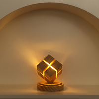 AAA scatola batteria lampada cubo magico legno luce notturna lampade Decorative bambini lampada da tavolo per natale