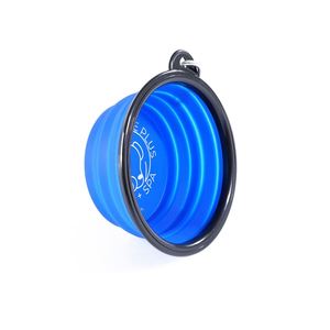 Fournitures pour animaux de compagnie, bol pour chien rond pliable portable avec logo personnalisé, silicone TPE de qualité alimentaire, distributeur d'eau et de nourriture pliable pour animaux de compagnie - Product Image 1