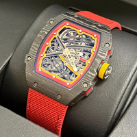 Montre mécanique pour homme de luxe personnalisée, boîtier en fibre de carbone TNPT haut de gamme, mouvement à remontage automatique, aiguilles lumineuses, cadran élégant
