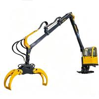 Chargeur de grumes de type stationnaire, machine forestière, grue à grumes à bras articulé, grue à grumes électrique, engrenage à roulement, capacité 650 kg
