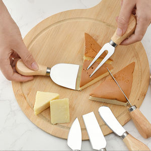 Mini ensemble <span class=keywords><strong>de</strong></span> couteaux à fromage en acier inoxydable avec manche en bois pour la cuisine à domicile - Product Image 3
