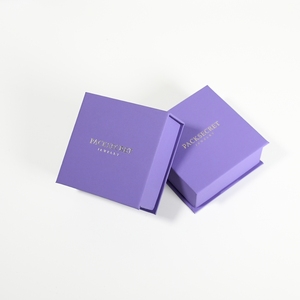 PackSecret Wholesale Purple Paper <b>Book</b> Style Custom Hot Stamping Silver Logo Magnetic <b>Box</b> for Necklaces Earrings Jewelry <b>Box</b> - Product Image 6