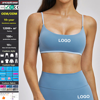 Baju Olahraga Wanita Crop Top Sport Bra Leher Kotak untuk Yoga, Fitness, dan Workout