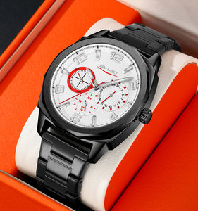 SKMEI 9350 Orologio al Quarzo di Lusso Sportivo con Cinturino in Acciaio Inossidabile Quadrante in Vetro Resistente all'Acqua 3BAR Nuovo Marchio di Moda Business - Product Image 5