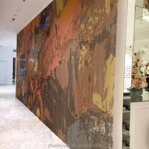 Cortina de Malla Metálica de Aluminio Color Dorado, Malla Decorativa de Alambre de Acero para Diseño de Interiores de Alta Gama - Product Image 5