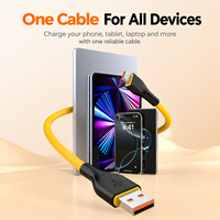 Kabel Pengisian Cepat USB-C dengan Konduktor Tembaga Murni untuk iPhone 11 14 Ponsel Android & Komputer - Transfer Data Kecepatan Tinggi