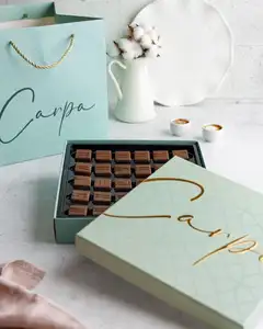 Güzel narin çikolata gıda hediye kutusu ambalaj, özel renkler ve boyutları mevcut, sıcak yüksek kaliteli kutuları