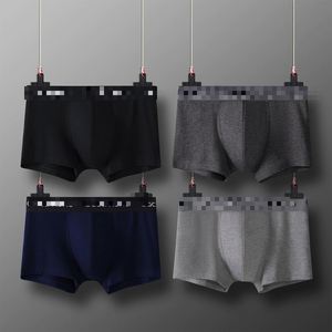 Custom Logo Word Jacquard Elastic Waistband Anti Bacterial U <b>Pouch</b> Knitting <b>Man</b> Boxer Briefs Comfortable Cotton - Product Image 2