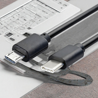 Câble USB 2.0 Type-C OTG vers Micro USB Mâle 0,3m Gaine PVC Chargement Rapide 3A Blindage en Feuille Cuivre Pur Téléphones Mobiles 20W 45W