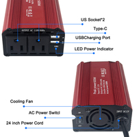 12v 220v 300w 600w onduleur de voiture modifié entrée onduleur à onde sinusoïdale 300w