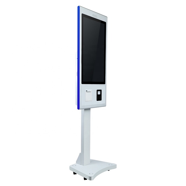 KFC Restaurant 21.5 32inch Touch Screen Cashless POS Fast Food Self Service Order Payment Terminal Kiosk Floor Stand Machine