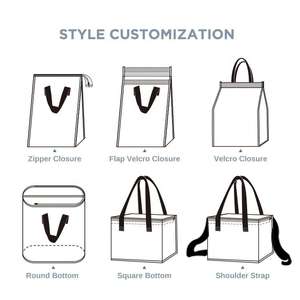 再利用可能 カスタムロゴ ピンク 不織布 アルミ箔ラミネート 保温保冷フードデリバリークーラーバッグ - Product Image 2