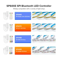 Kit de contrôle SP64XE pour pixels SPI ou bande lumineuse LED PWM 5 canaux, télécommande 2.4G, FCOB DIM RGB RGBW CCT WS2812B SK6812, musique, DC5V-24V