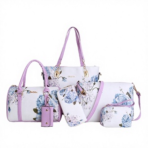 Juego de 6 Bolsos de Mano para Mujer, Envío Directo 2025, Piel Sintética, Cierre de Cremallera, Poliéster, Bolso de Mano, Bolso de Hombro Grande - Product Image 2
