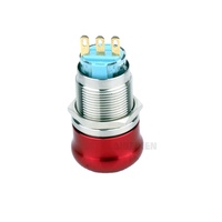 22mm Haute Qualité Rotatif 1NO1NC Étanche IP65 Contrôle En Acier Inoxydable Tête Rouge Arrêt D'urgence Mini Bouton Poussoir