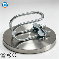 UTT13 Collier de serrage en U pour barre anti-oscillation en acier au carbone électrogalvanisé, installation rapide, fixation antiseismique pour tuyaux de 1 à 8 pouces