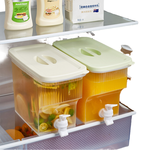 Ensemble distributeur de boissons en <span class=keywords><strong>plastique</strong></span> transparent grande capacité avec robinet, design moderne pour fêtes - Product Image 1