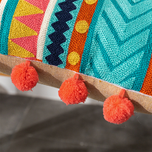 Housse <span class=keywords><strong>de</strong></span> coussin brodée à <span class=keywords><strong>pompon</strong></span>, style Boho classique, nouvelle collection - Product Image 6