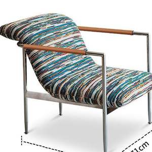 Poltrona Singola Moderna in Tessuto, Divano Contemporaneo di Lusso per Soggiorno, Balcone e Relax - Product Image 6