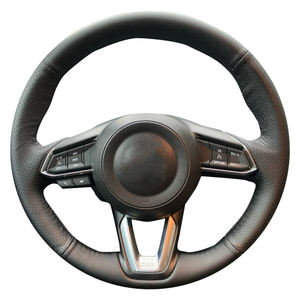 Protector de volante de coche de cuero de fibra de carbono y microfibra para Mazda 2017, <span class=keywords><strong>CX3</strong></span>, <span class=keywords><strong>CX3</strong></span>, CX5, 2018, Mazda 6, 6, 2, 2, 2, 1, 2 - Product Image 2