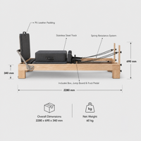 Machine de Pilates Reformer avec résistance réglable pour un entraînement complet du corps à domicile