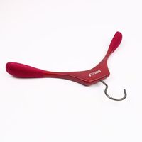 Cintre en bois antidérapant à épaule, noir, marron, pour vêtements, Logo de Haute Couture, magasin