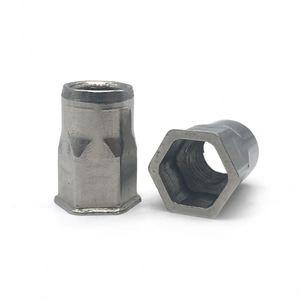 Trung Quốc Titan Thép Không Gỉ Ss304 Chủ Đề M2 M4 M5 M8 M16 M14 M10 1.25 <span class=keywords><strong>Hex</strong></span> Hàn Phẳng Mỏng Đầu Chèn mù M20 Đinh Tán Nut - Product Image 5