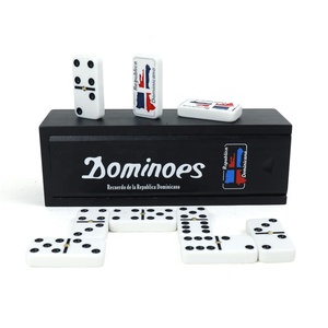 Tùy Chỉnh Chuyên Nghiệp Đôi 6 Cờ Domino Trò Chơi Thiết Lập Dominica Cộng Hòa Bản Đồ <span class=keywords><strong>Dominoes</strong></span> 28Pcs Trong Màu Đen Hộp Gỗ Biểu Tượng Tùy Chỉnh - Product Image 6
