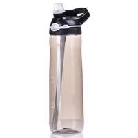 Nouvelle conception, bouteilles d'eau froide en plastique Tritan sans BPA de 26 oz, bouteilles pour enfants avec bouchon à clapet et paille