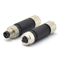 Connecteur assemblé sur le terrain M8 3 4 5 6 7 8Pin métal plastique mâle femelle prise droite connecteur circulaire