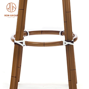 Muebles de mimbre para Hotel y restaurante, muebles de aluminio, impermeables, con pata de Metal, estilo francés, para balcón y al aire libre - Product Image 6