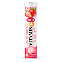 Comprimés effervescents de vitamine C OEM 1000mg, plusieurs saveurs, complément alimentaire, fabricant en marque blanche