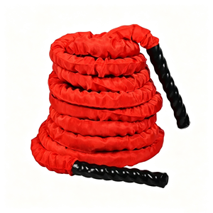 Corde <span class=keywords><strong>de</strong></span> combat robuste en polydacron pour entraînement <span class=keywords><strong>de</strong></span> force, cardio, équipement <span class=keywords><strong>de</strong></span> fitness avec kit d'ancrage et manchons <span class=keywords><strong>de</strong></span> protection - Product Image 5