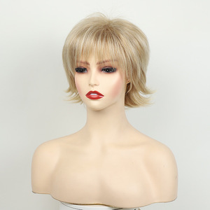 Conjunto de peluca rizada corta de gran venta para Mujeres Europeas americanas fabricante de suministro directo pequeño natural para <span class=keywords><strong>Amazon</strong></span> transfronterizo - Product Image 5